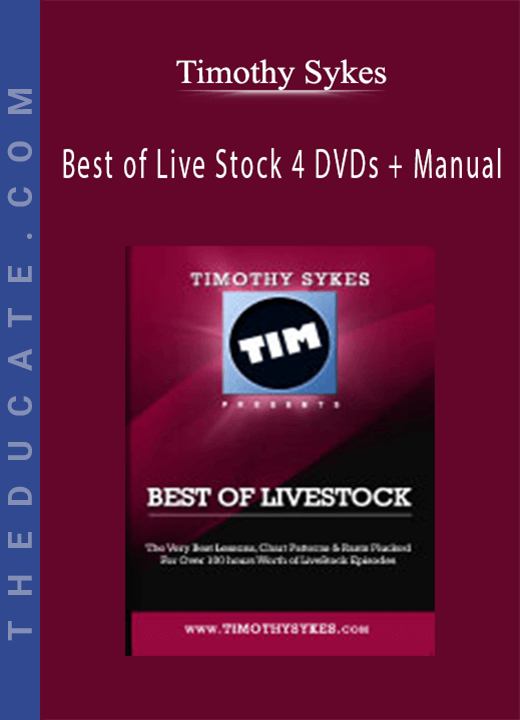 Timothy Sykes - Best of Live Stock 4 DVDs + Manual