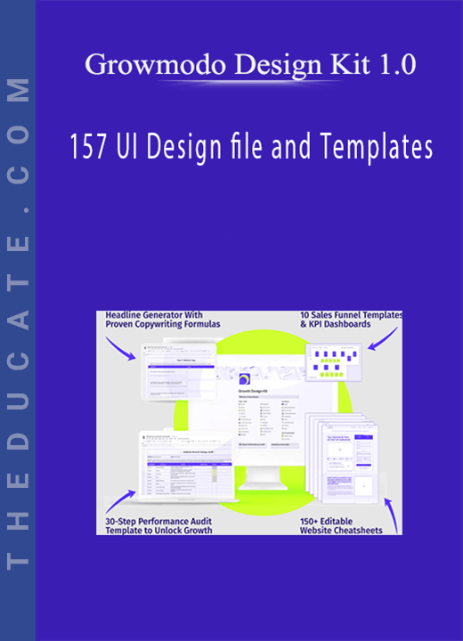 Growmodo Design Kit 1.0 - 157 UI Design file and Templates
