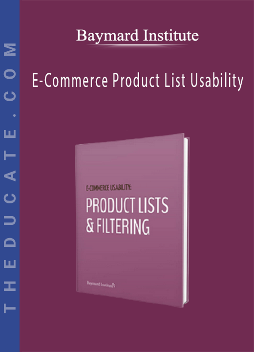 Baymard Institute - E-Commerce Product List Usability