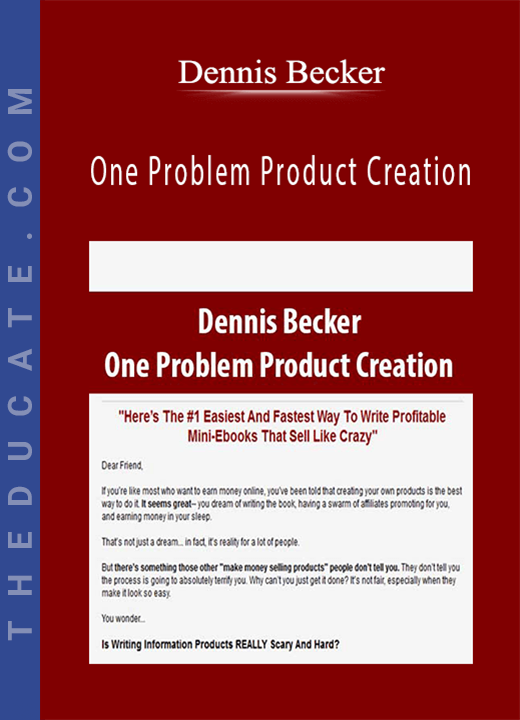 Dennis Becker - One Problem Product Creation
